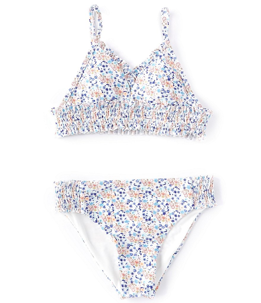 Flapdoodles Big Girls 7-10 Rainbow Tankini & Skirted Two-Piece Swimsuit