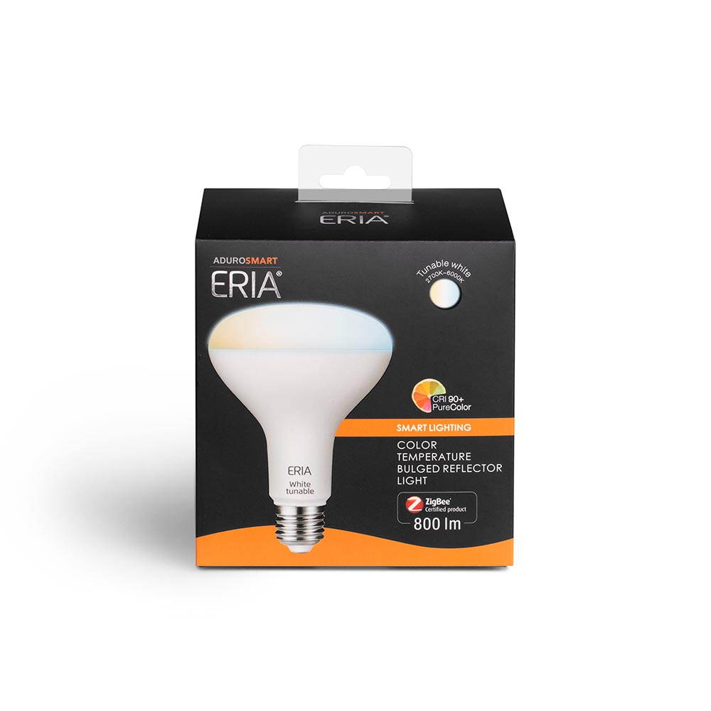 AduroSmart ERIA Tunable White Smart Light Bulb BR30 (hub required) Tunable White 2700-6500K Dimmable, works with Alexa/Echo Plus/ Eria / Hue / Google Assistant