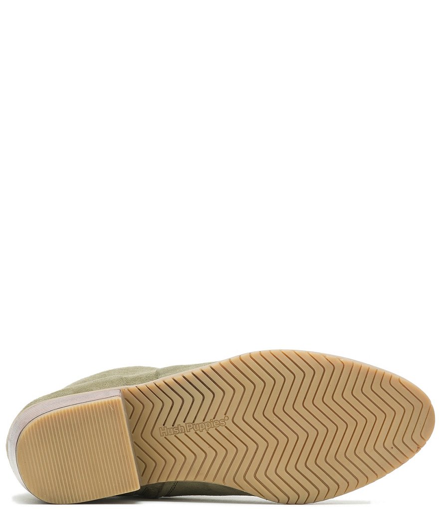 Hush Puppies Sienna Suede Block Heel Booties