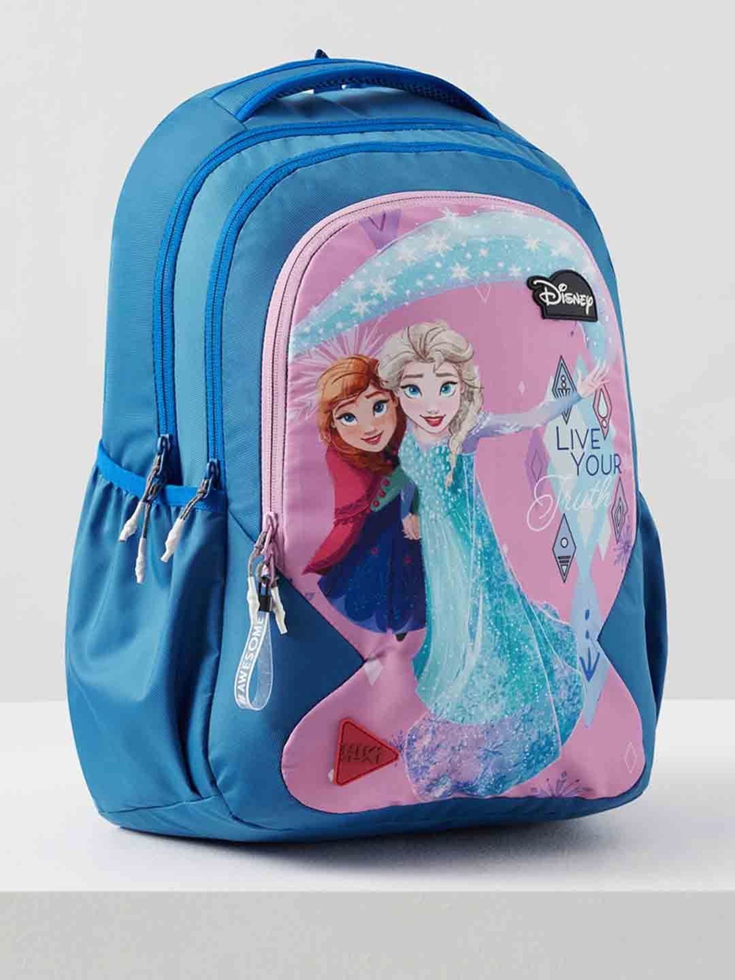 Wiki Back to School 3 Blue Polyester Printed Backpack - 31 Ltrs
