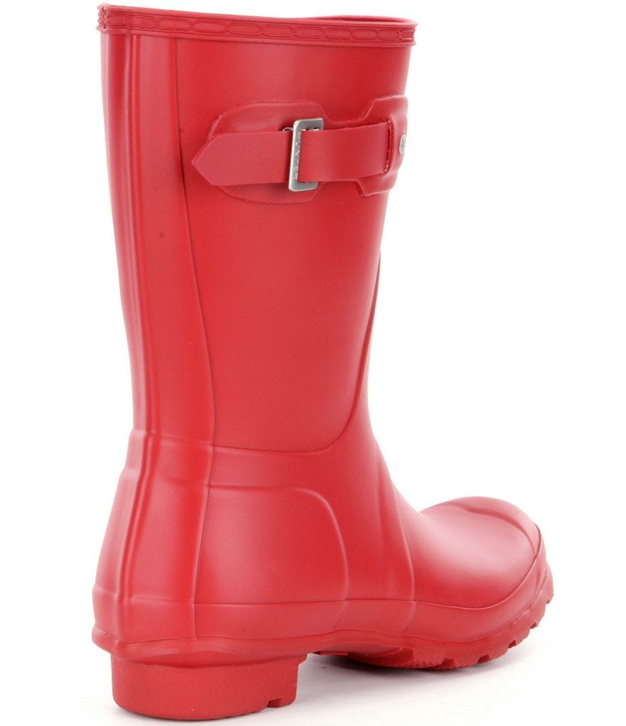 Hunter Women's Original Short Matte Buckle Strap Rain Boots