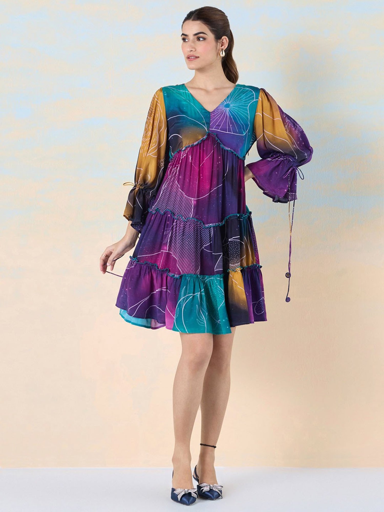 navyasa by liva Multicolor Printed Ethnic Dress