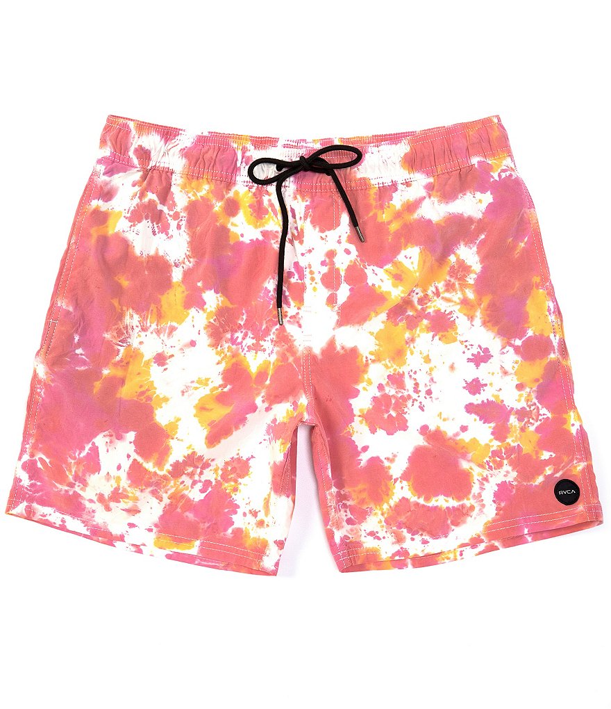RVCA Manic Elastic Tie-Dye Print 17#double; Outseam Shorts