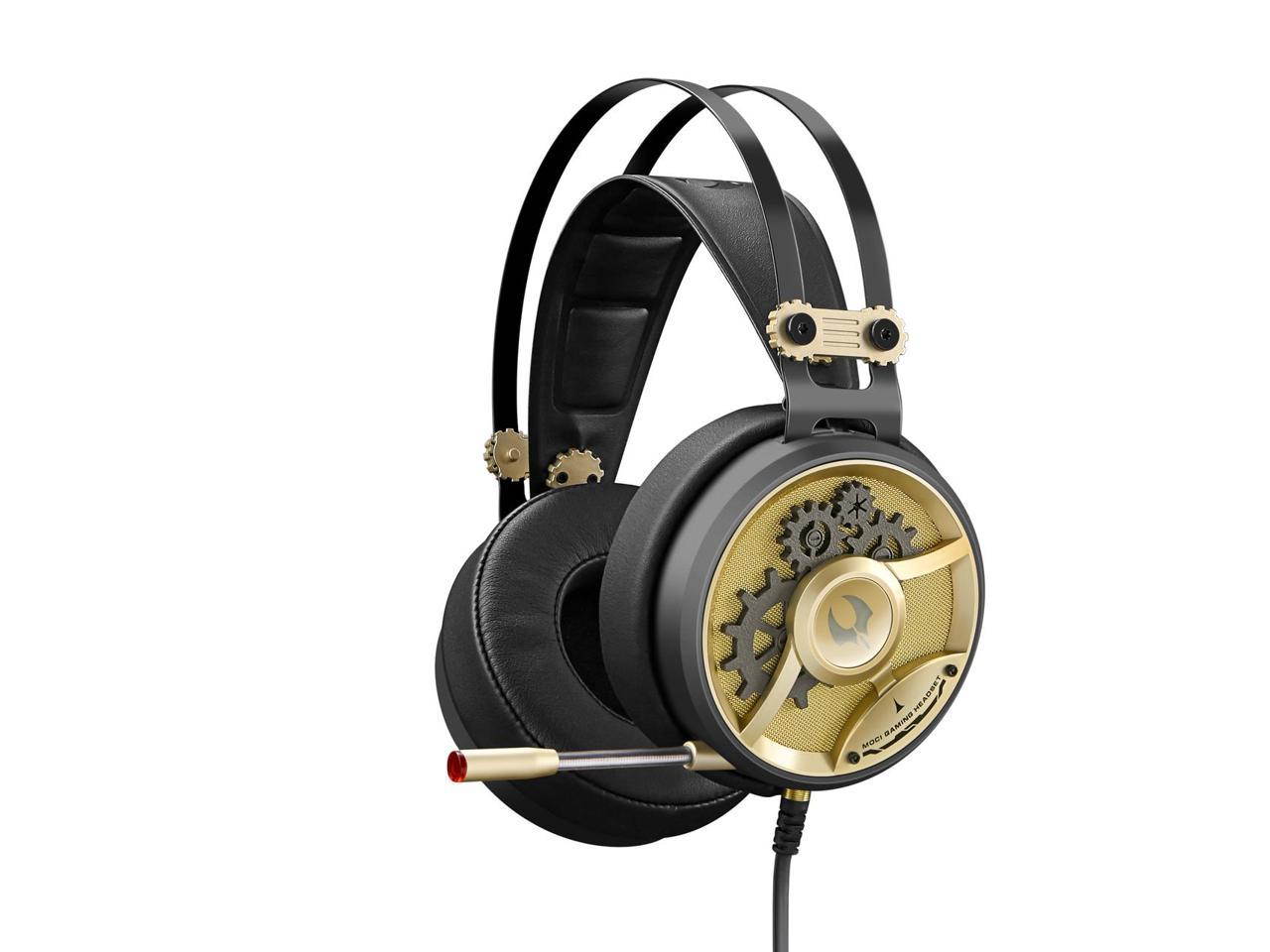 CORN Bloody M660 MOCI HIFI Gaming Headset with Built-in Microphone Boom, Light Weight, Compatible across platforms (Gold)