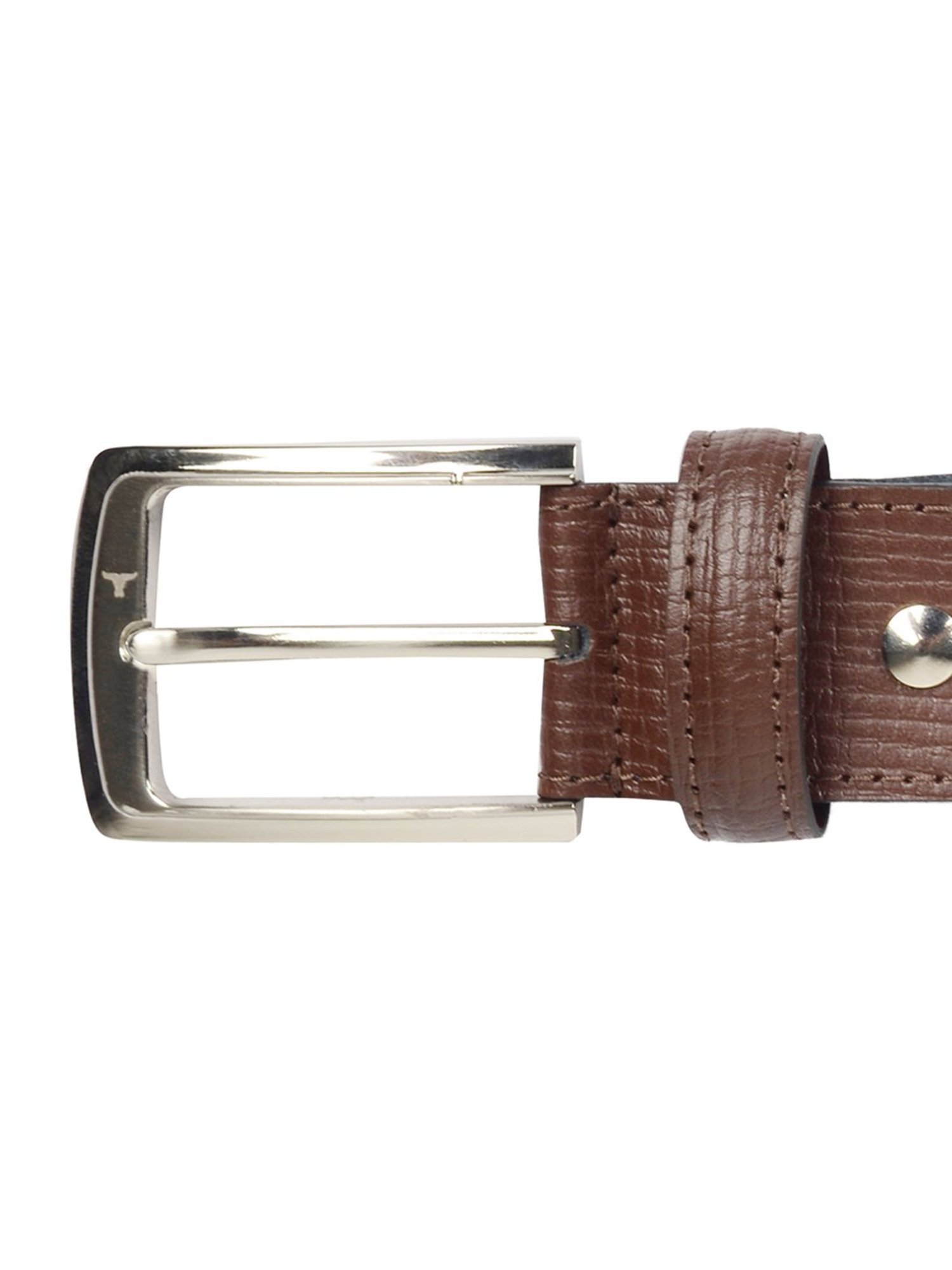 BULCHEE Brown Leather Formal Belt for Men