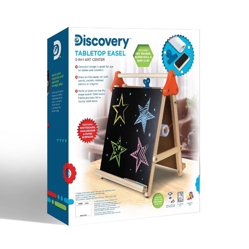 Discovery Kids Tabletop Dry Erase and Chalk Easel