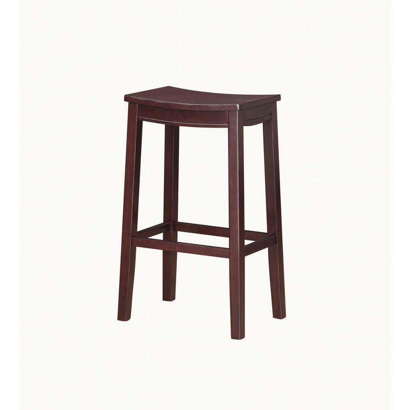 Linon Aubree Wooden Bar Saddle Stool