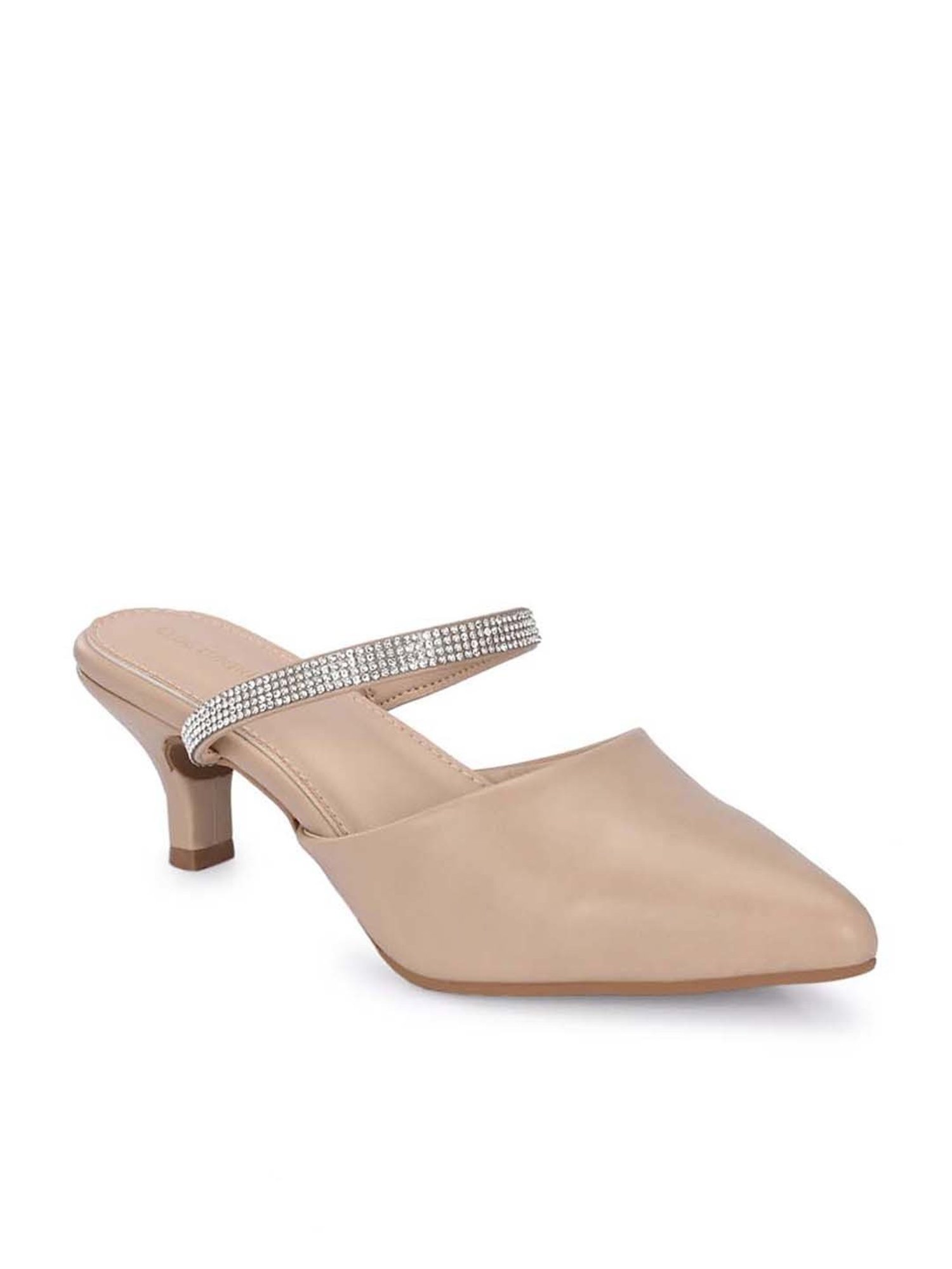 Clog London Women's Beige Mule Shoes