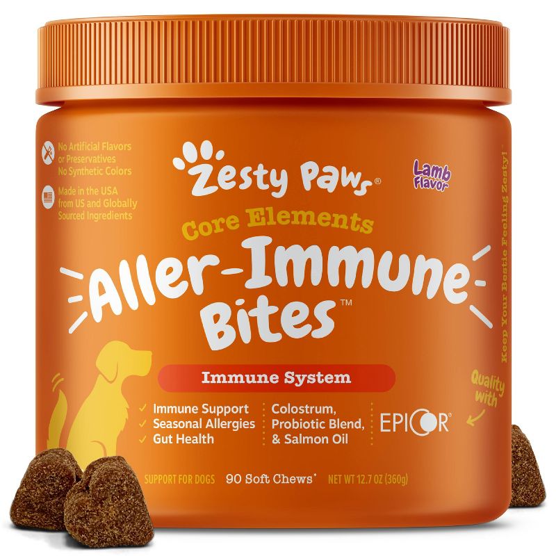 Zesty Paws Aller-Immune Bites Vitamins & Supplements for Dogs - 90ct