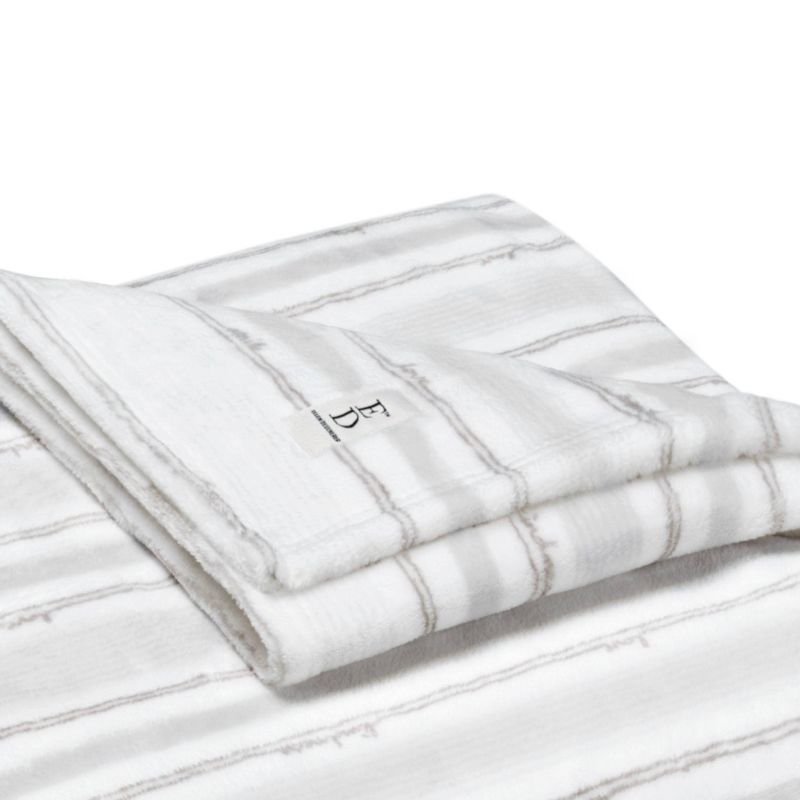 ED Ellen DeGeneres Block Striped Throw Blanket Gray