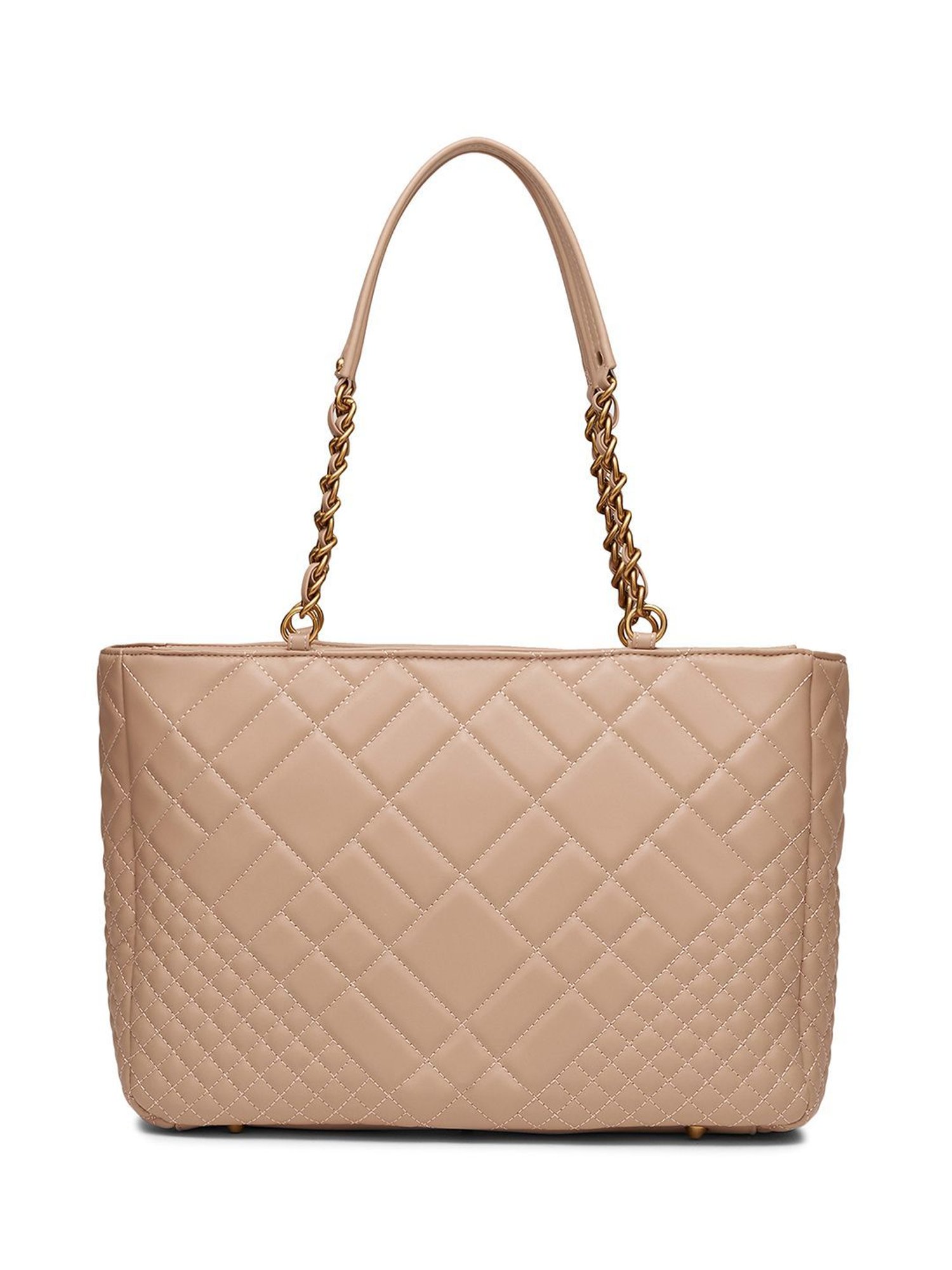 Miraggio Viola Taupe Large Quilted Tote Bag
