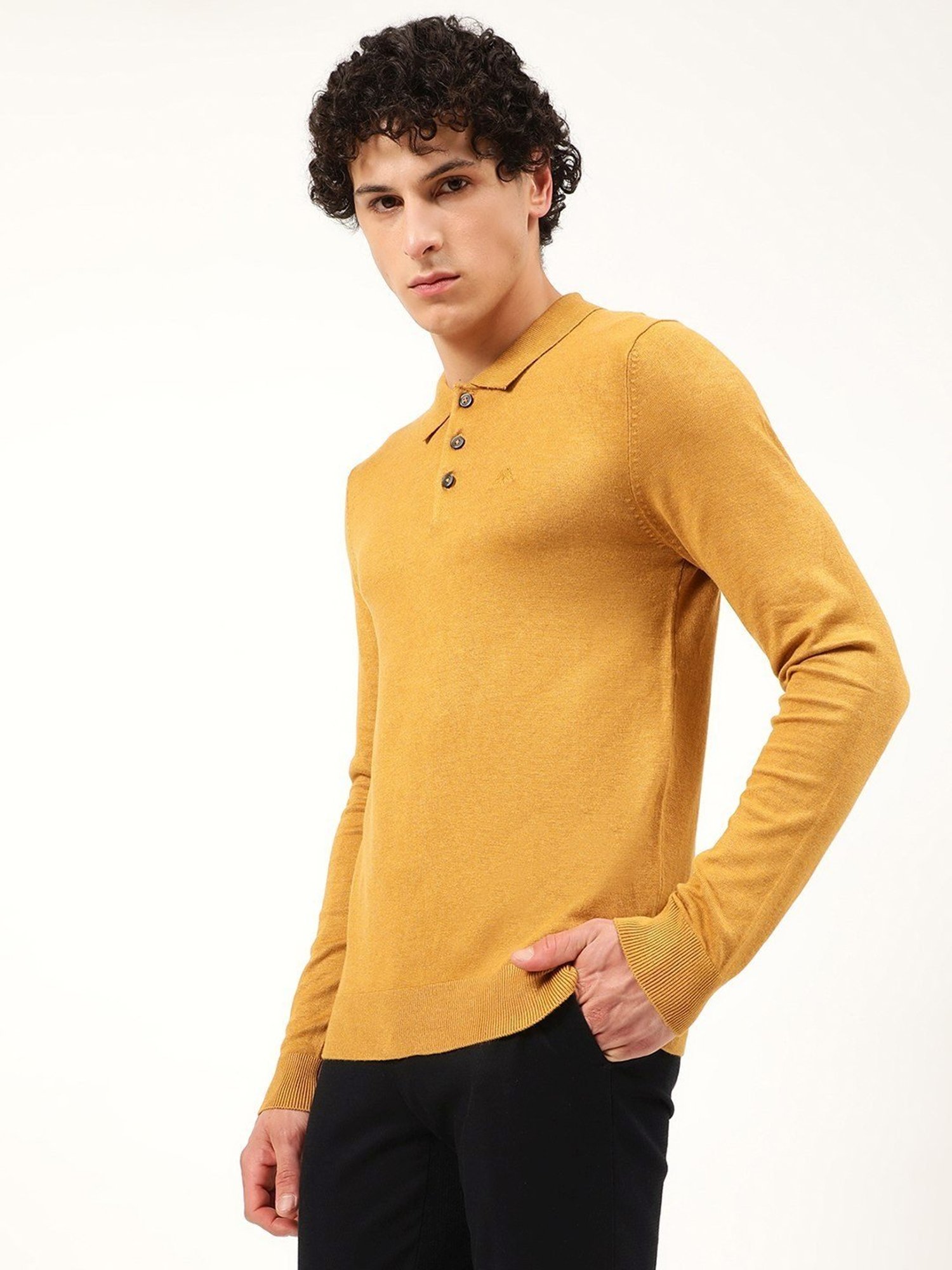 Lindbergh Camel Melange Slim Fit Sweater
