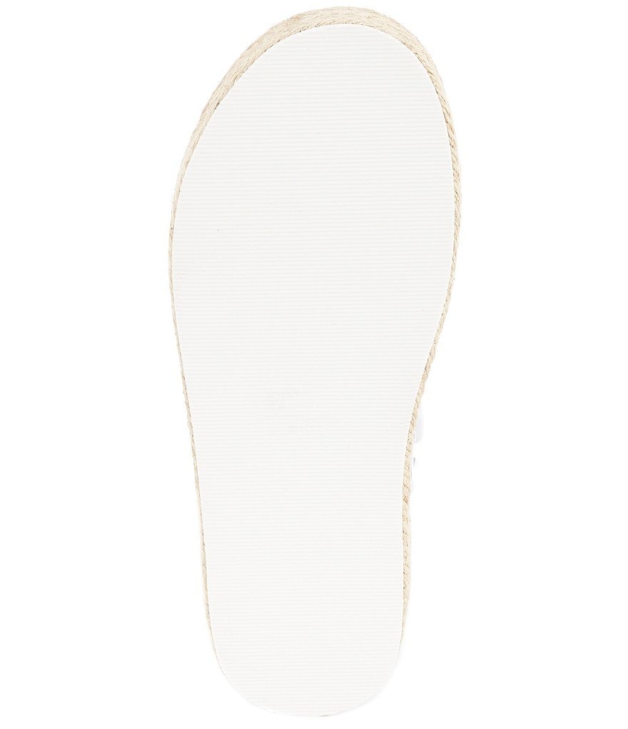 KARL LAGERFELD PARIS Palma Chain Detail Leather Platform Espadrille Sandals