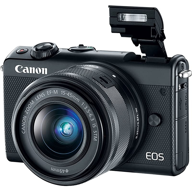 EOS M100 Mirrorless Digital Camera with 15-45mm Lens (Black) + Essential Photo Bundle