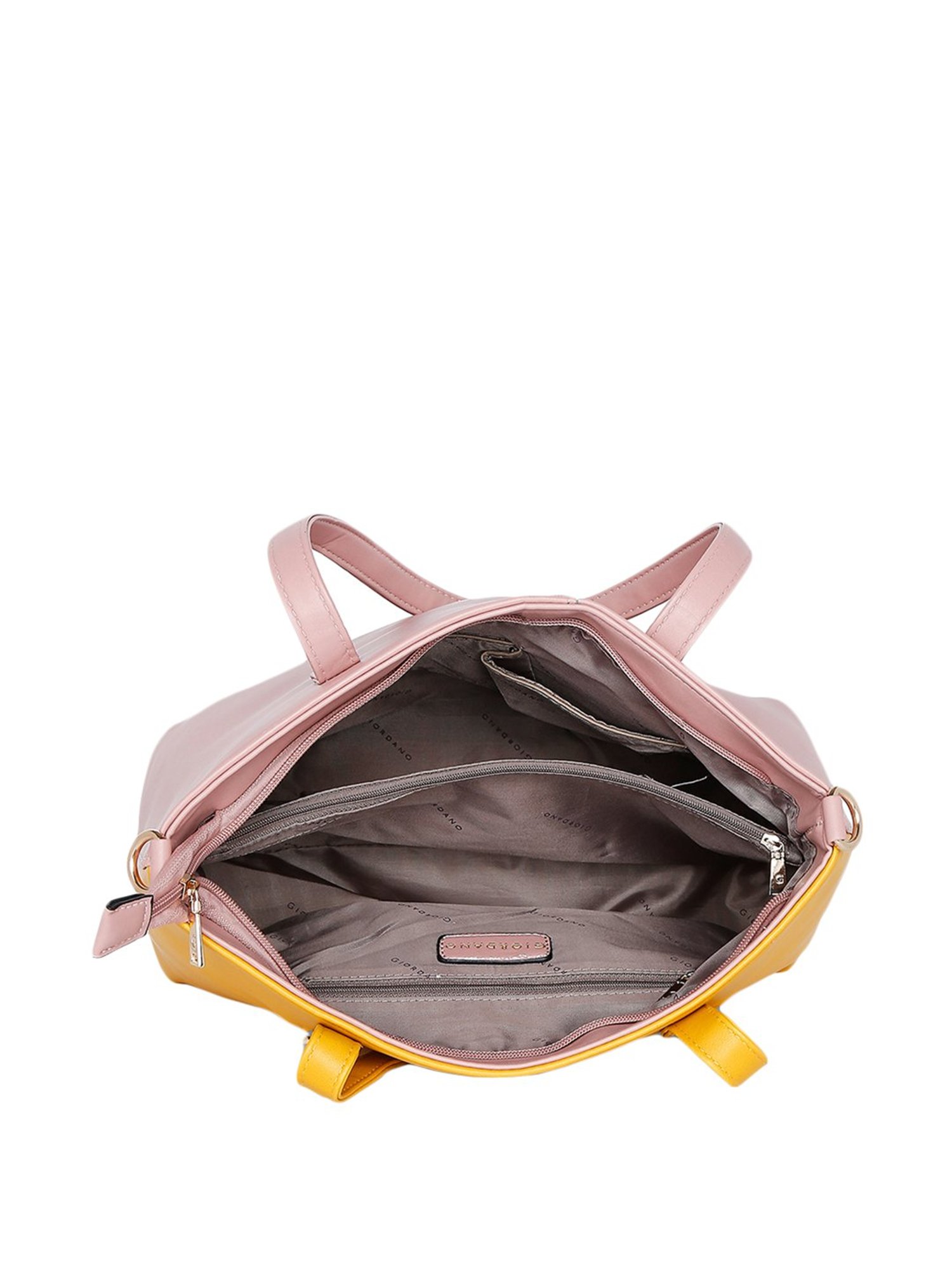 Giordano Baby Pink Solid Medium Shoulder Handbag