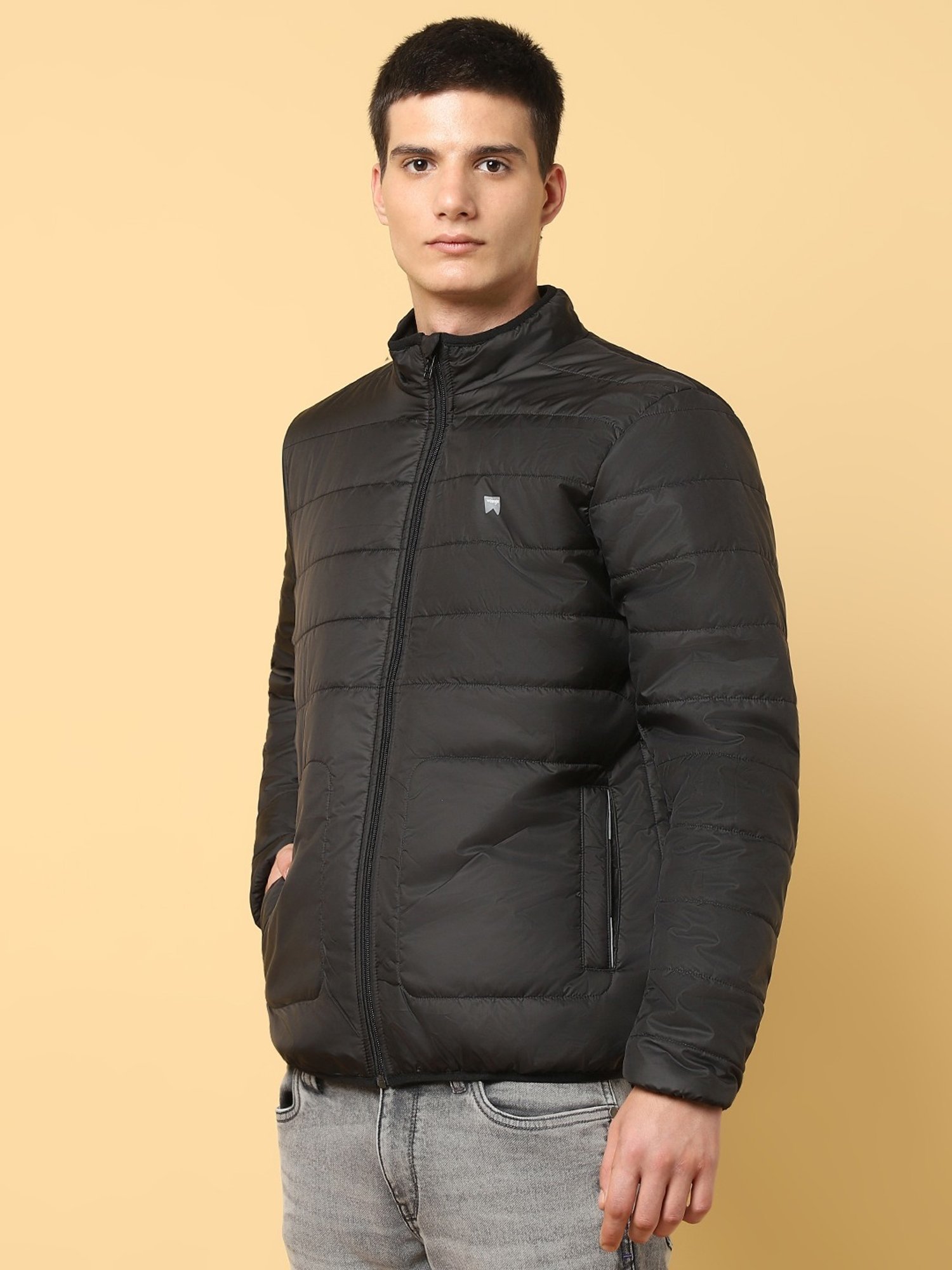 Wrangler Black Regular Fit Quilted Jacket