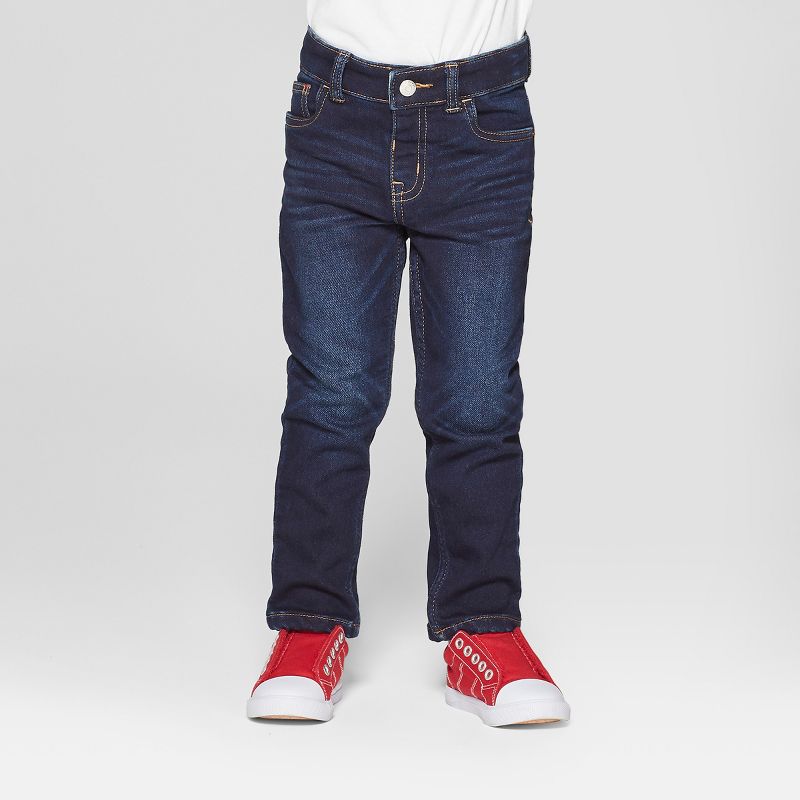 Toddler Boys' Skinny Jeans - Cat & Jack™ Dark Vintage Blue 3T