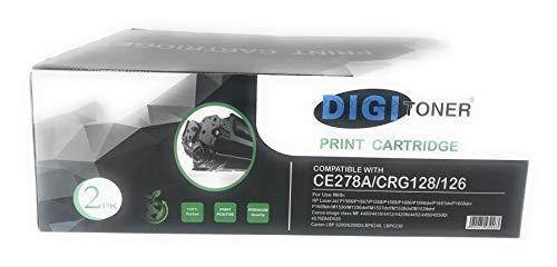 DIGITONER Toner Cartridge Compatible with CE278A Canon CRG128 CRG126 Laserjet Pro M1530/Series/26PPM/M1536/dnf/26PPM/M1537/dnf/26PPM/M1538/dnf/26PPM/M1539/dnf/26PPM/P1566/P1606dn [2 Pack]