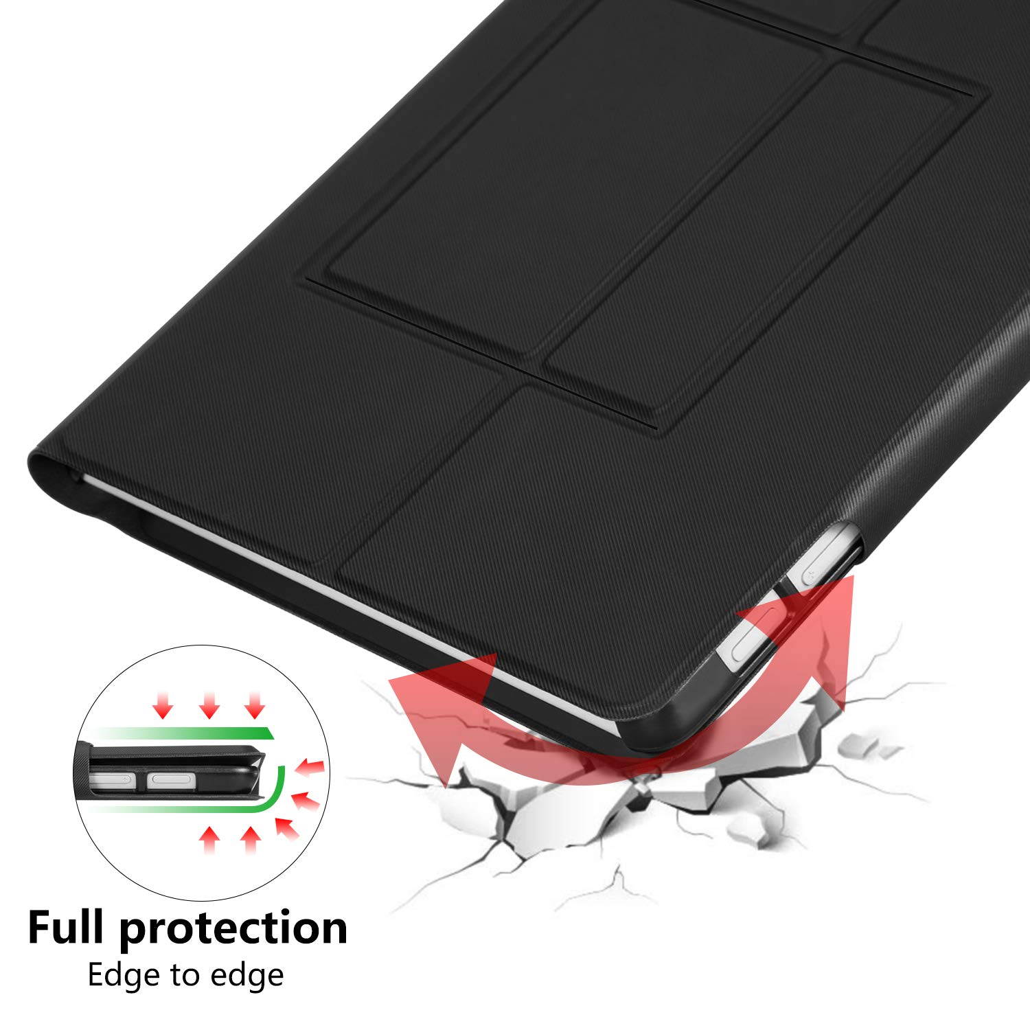 Surface Go Case with Keyboard Werleo Ultra-Thin Stand PU Leather Business Cover Wireless Bluetooth Keyboard Case for Microsoft Surface Go 10 inch 2018 Released