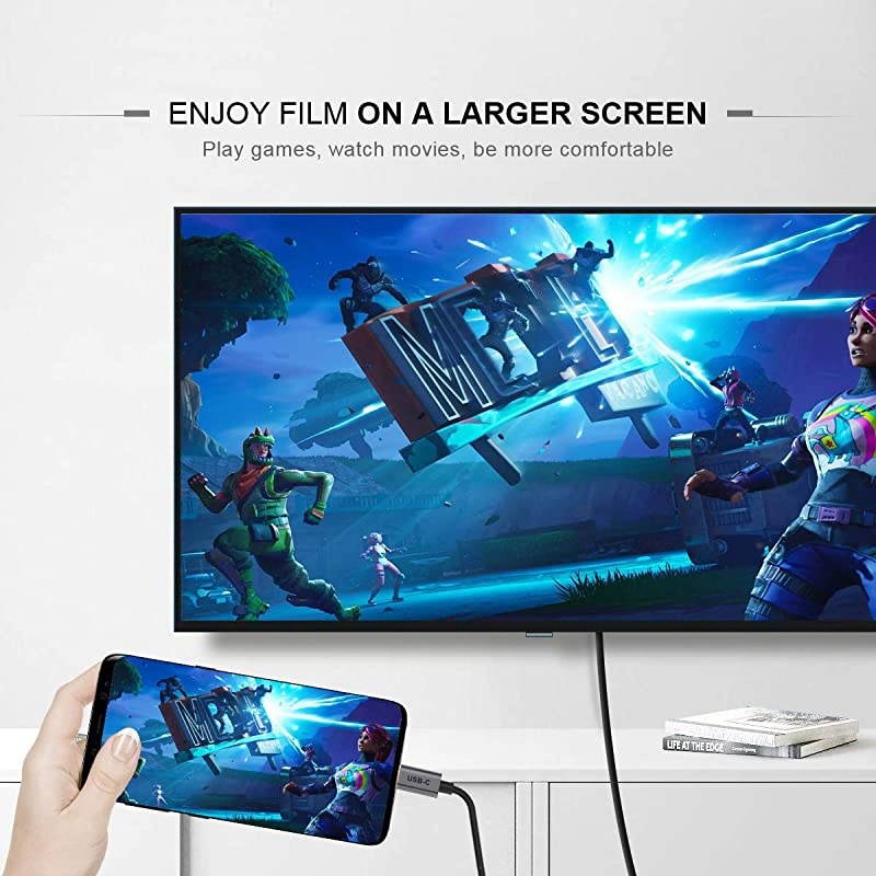 USB C to DisplayPort Cable 4K60HZ Thunderbolt 3 to Displayport Cable Compatible with MacBook Pro 20192018ipad pro 2018Surface BookDell XPSSumsang Galaxy S10 Note 9 DexUSB C to DP Adapter