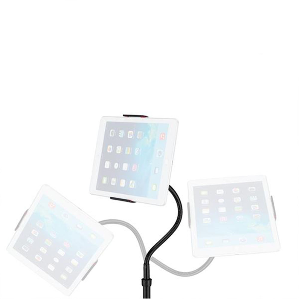 360 Degree Adjustable Height & Angle Flexible Long Arm Floor Stand Holder for 4.5"-10" Phone Tablet, Suit For Live Broadcast, Online Class, Face Time, Zoom Meeting, Video Call