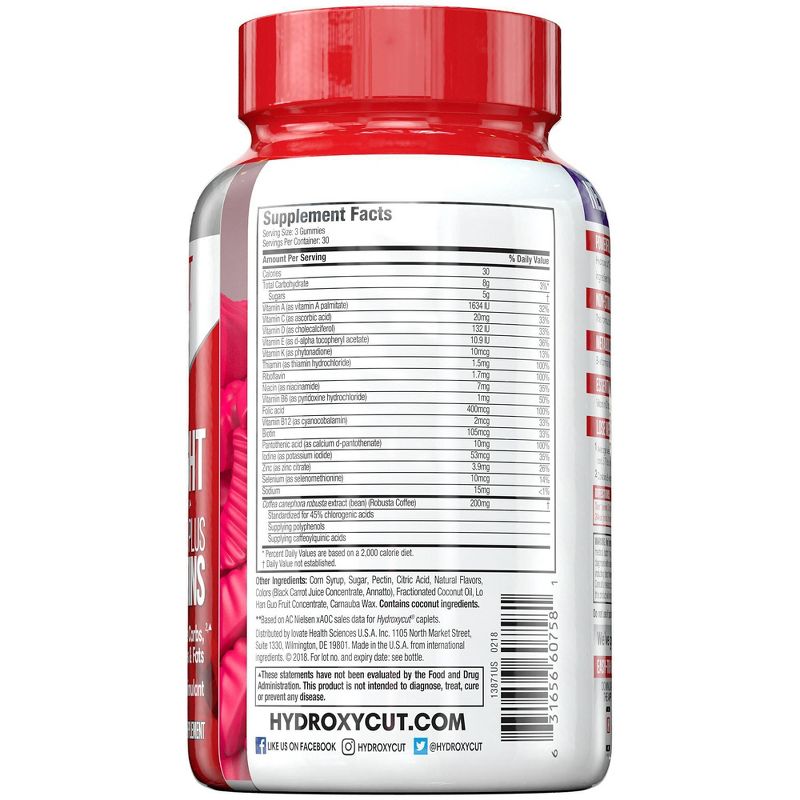Hydroxycut Pro Clinical Dietary Supplement Gummies - Mixed Fruit - 60ct