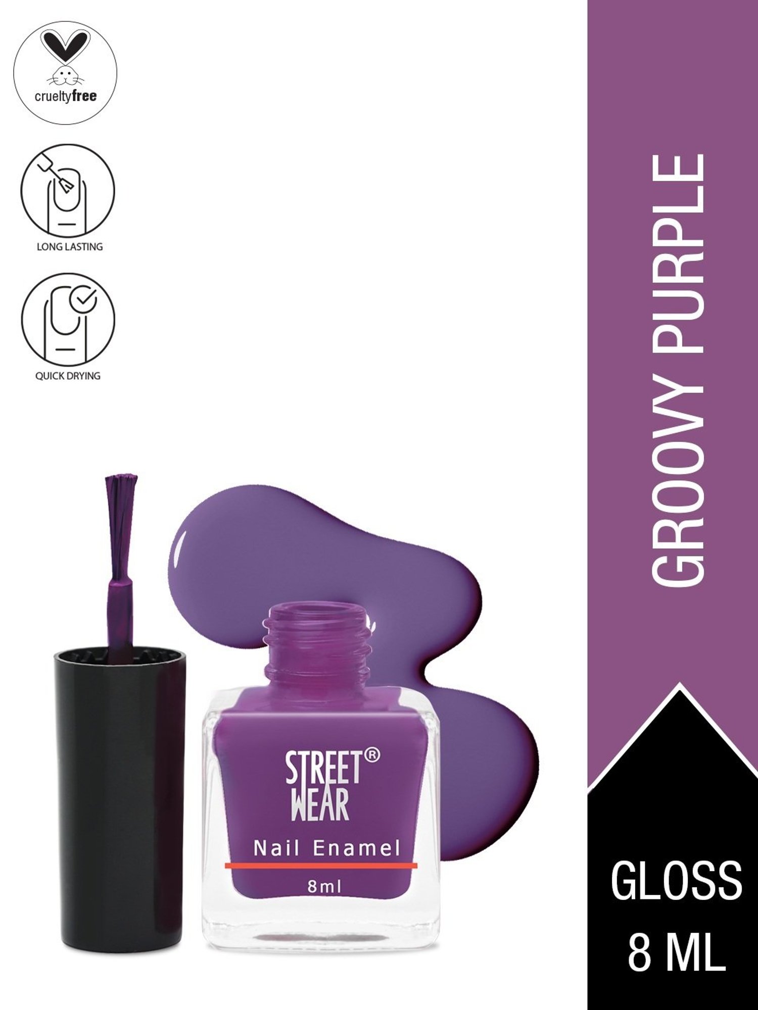Street Wear Gloss Nail Enamel Groovy Purple - 8 ml