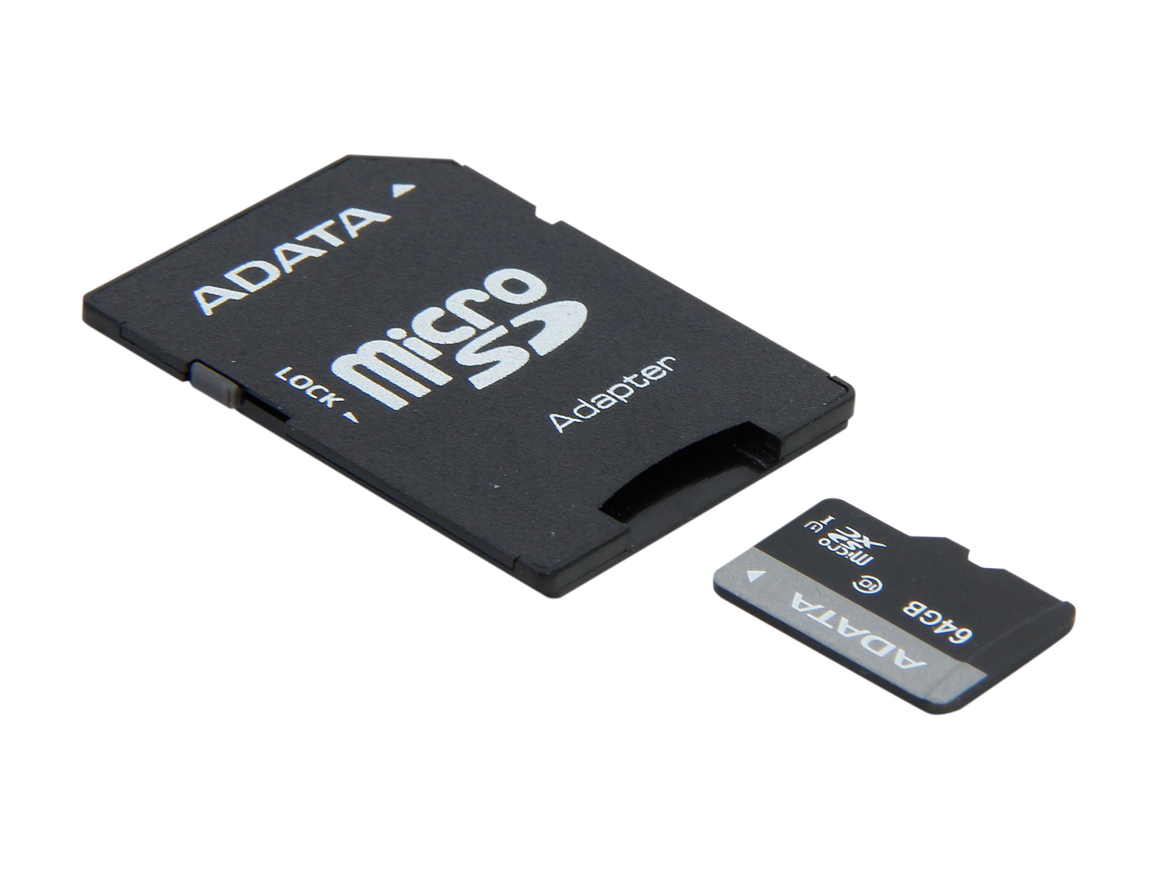 ADATA 64GB Premier microSDXC UHS-I / Class 10 Memory Card with SD Adapter, Speed Up to 50MB/s (AUSDX64GUICL10-RA1)