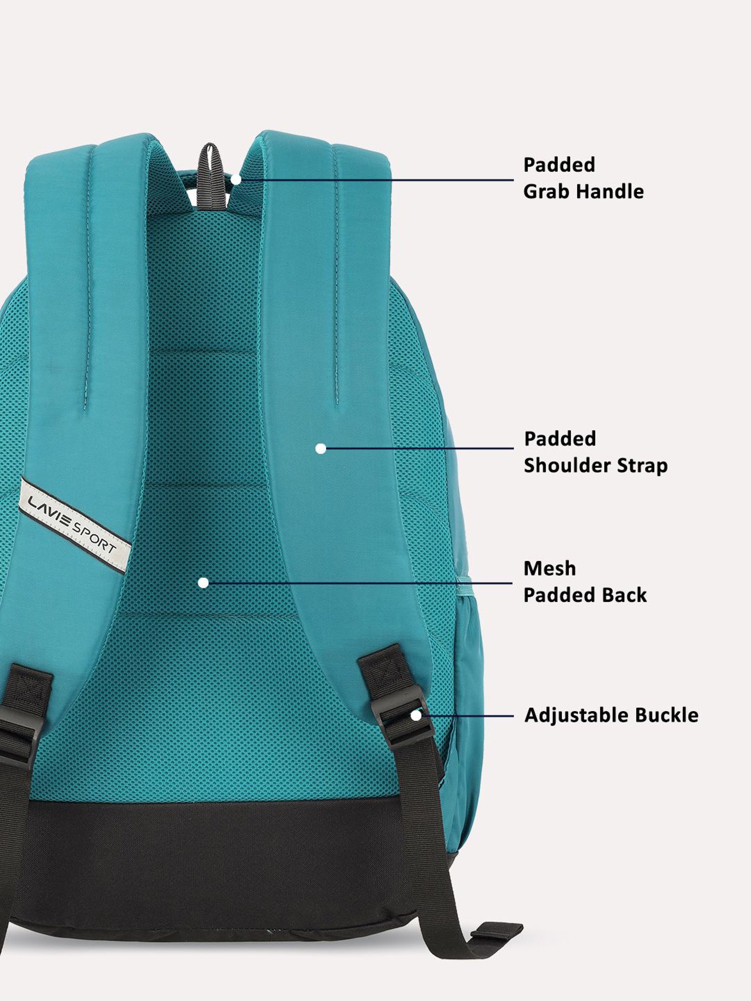 Lavie Sport Golf 36L Anti-theft Laptop Backpack For Men & Women | Laptop Bag For Boys & Girls (Teal)