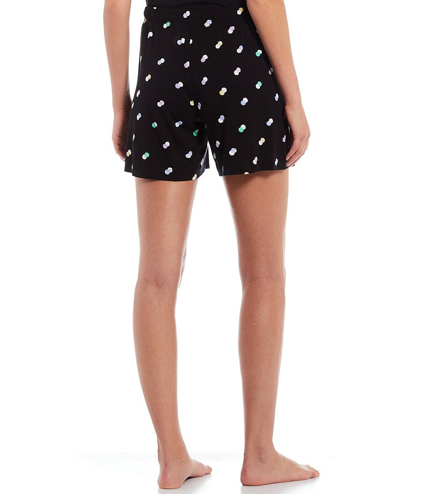 HUEtique Double Dot Print Knit Sleep Shorts