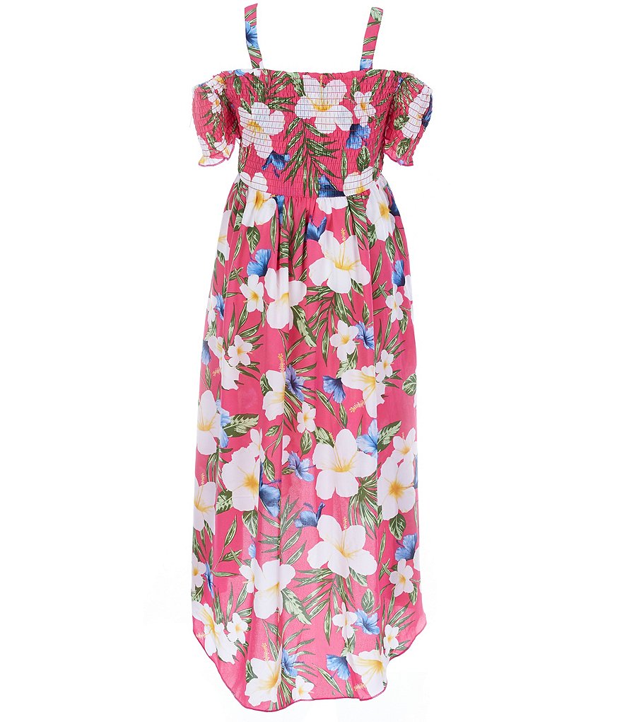 Bonnie Jean Big Girls 7-16 Tie-Dye Chiffon Tiered Maxi Dress