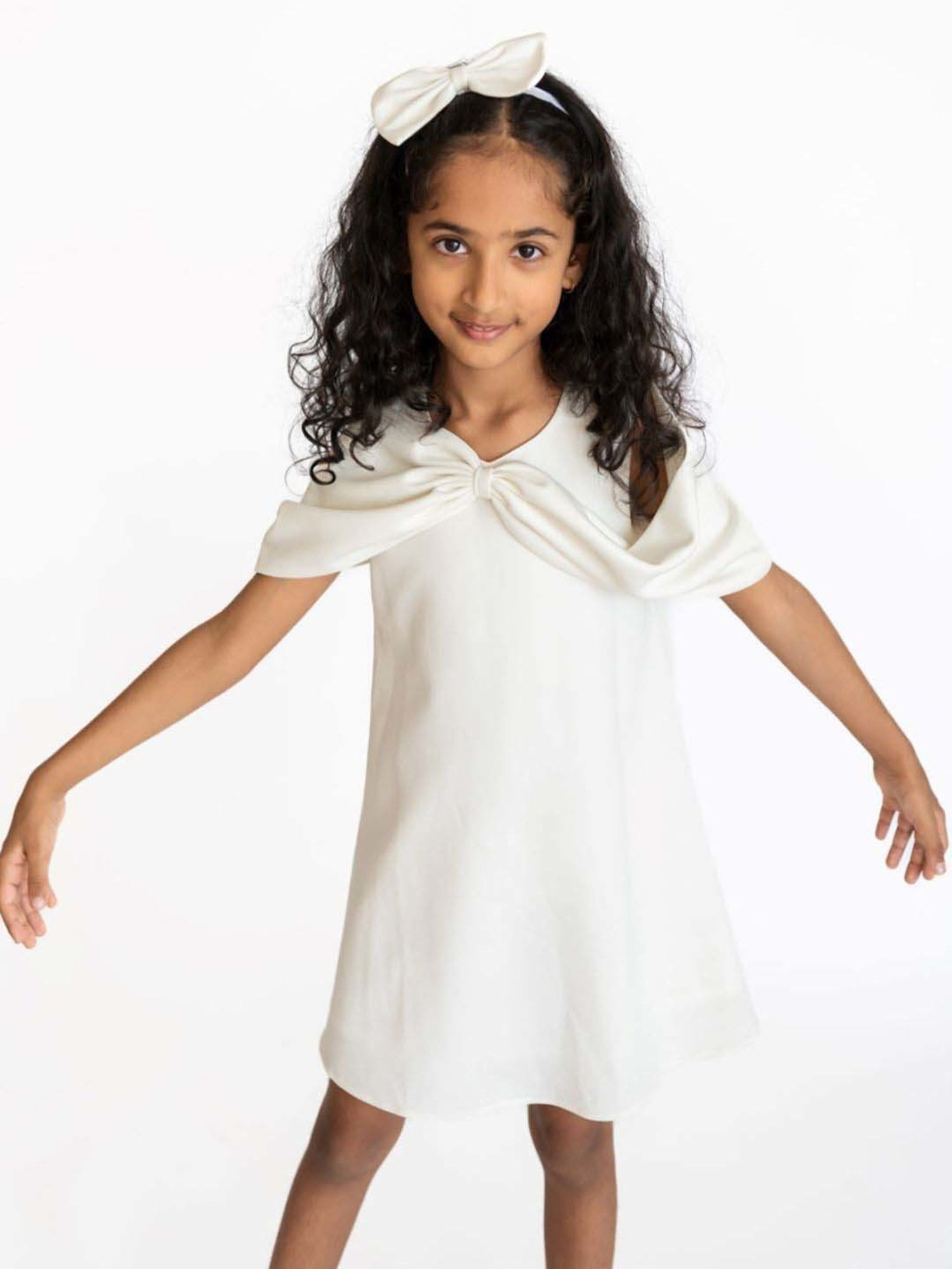 A Little Fable White Regular Fit Dress