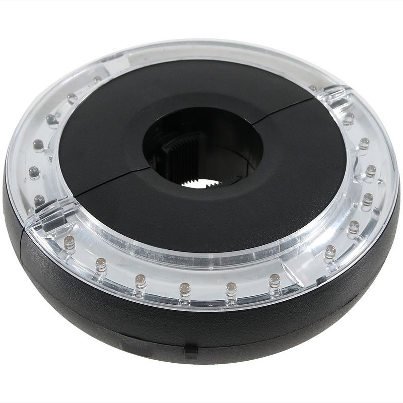 Sunnydaze Outdoor 2-Panel Cordless Battery Operated LED Patio Umbrella Pole and Tent Light - 8" - Black - 2pk