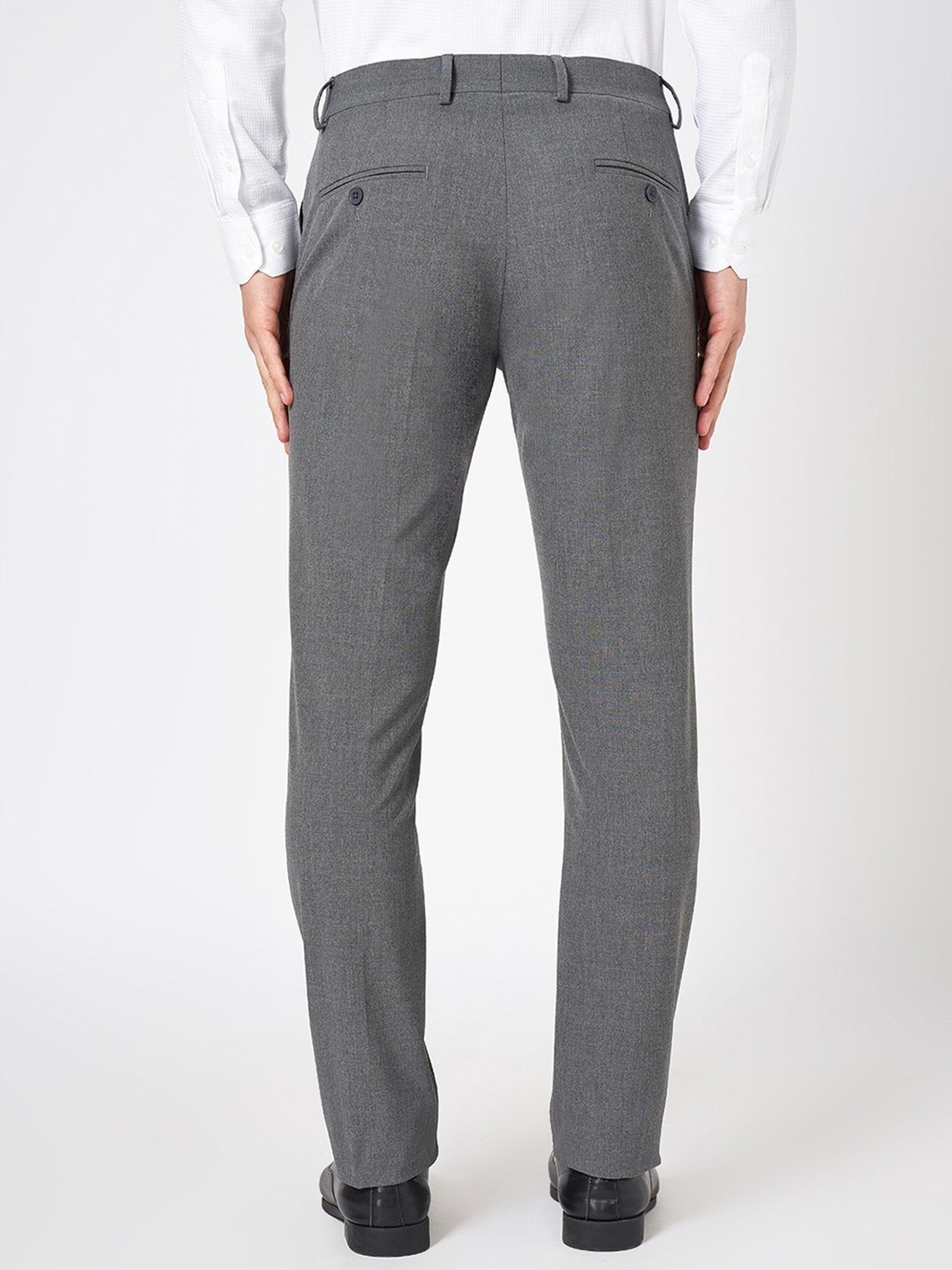 Arrow Navy Regular Fit Trousers