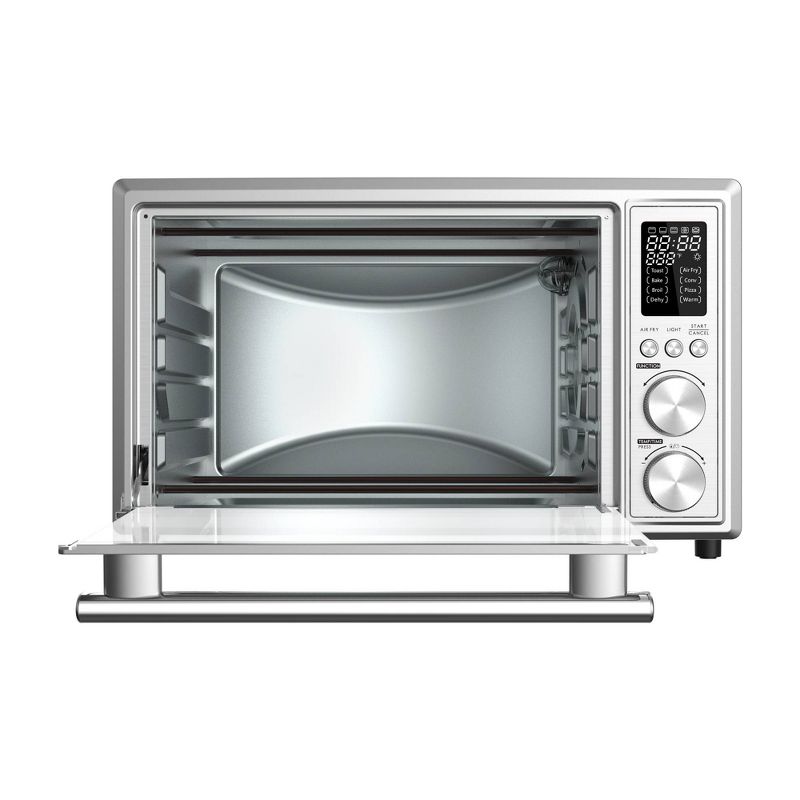 Galanz 0.9 cu ft 6-Slice Digital Toaster Oven with Air Fry - Stainless Steel