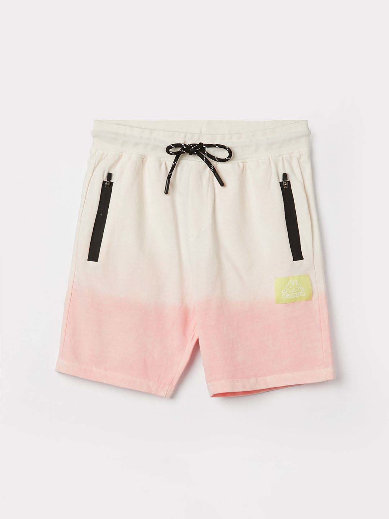 KAPPA Boys Pink Cotton Color Block Shorts