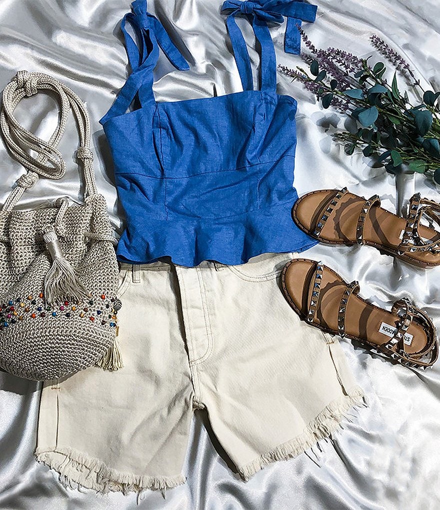 Cloth & Stone Button Side Coordinating Shorts