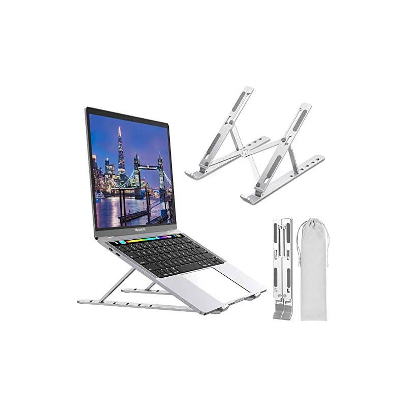 Laptop Stand,  6 Angles Adjustable Laptop Holder Laptop Riser Compatible with 10-16inch Laptops, Aluminum Ventilated Adjustable Laptop Stand for Desk for MacBook, HP, Lenovo, DELL, Sony, iPad