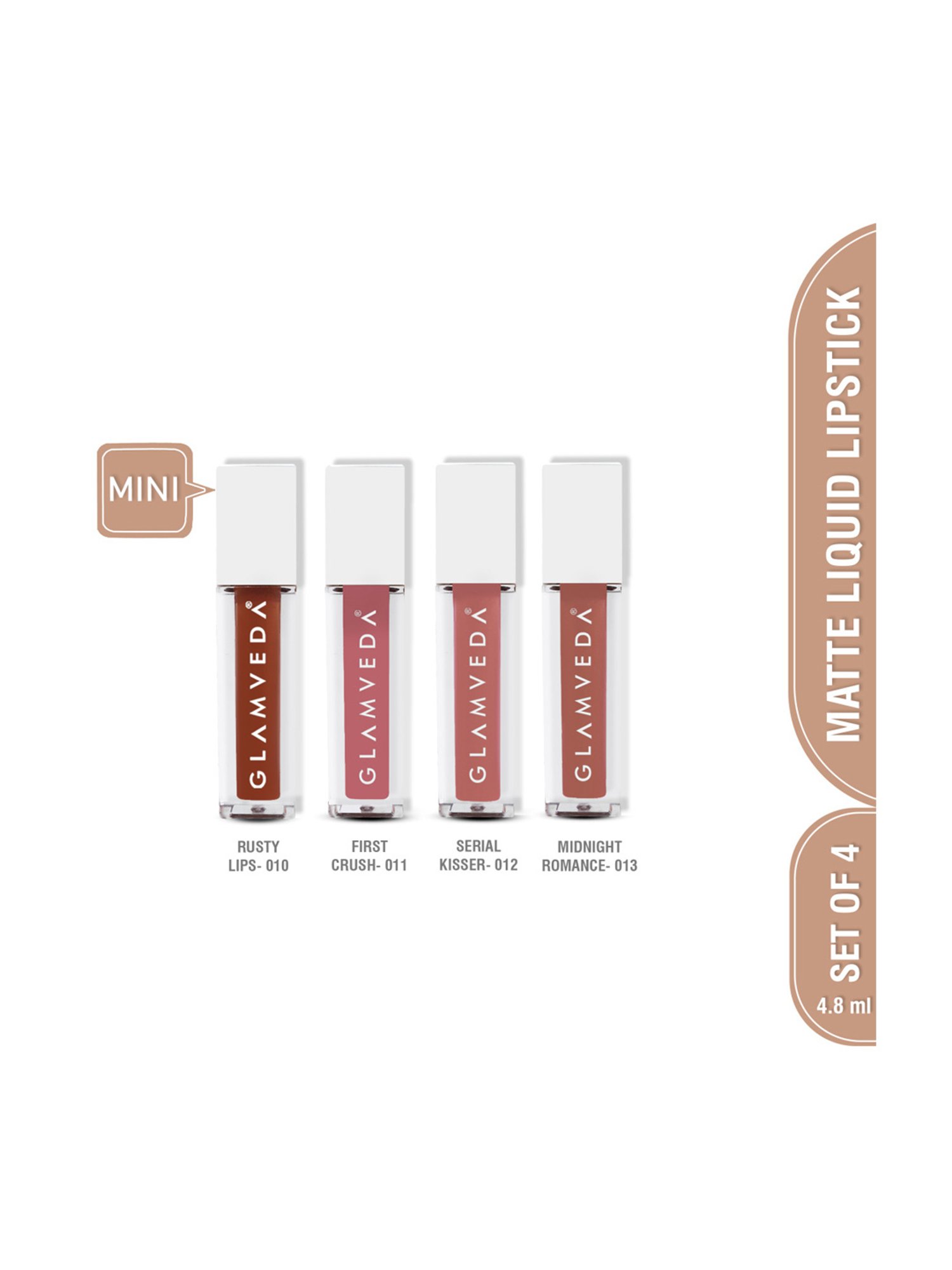 Glamveda X Rashami Desai Mini Liquid Lipstick Mocha Browns Combo