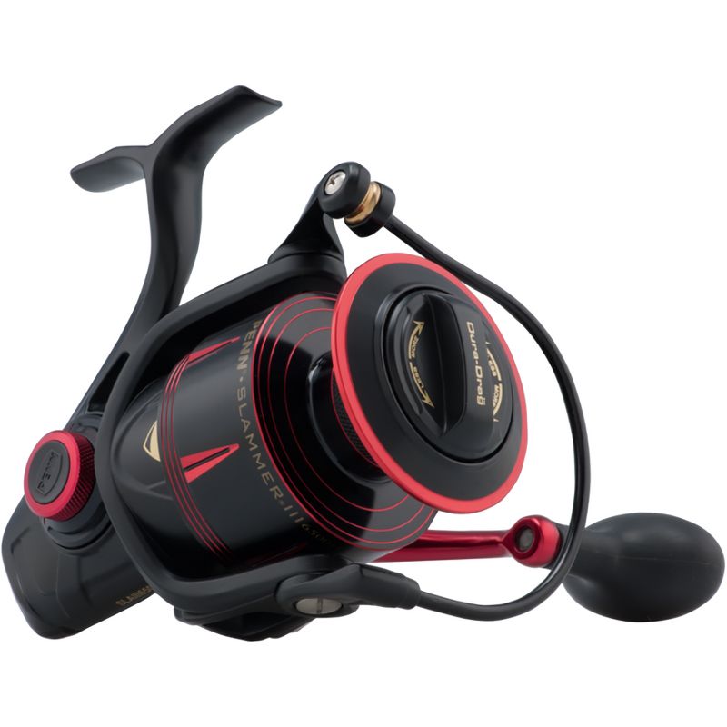 Penn Slammer III Spinning Reel - Gear Ratio: 5.3:1 - Reel Size: 8500 - Black/Red