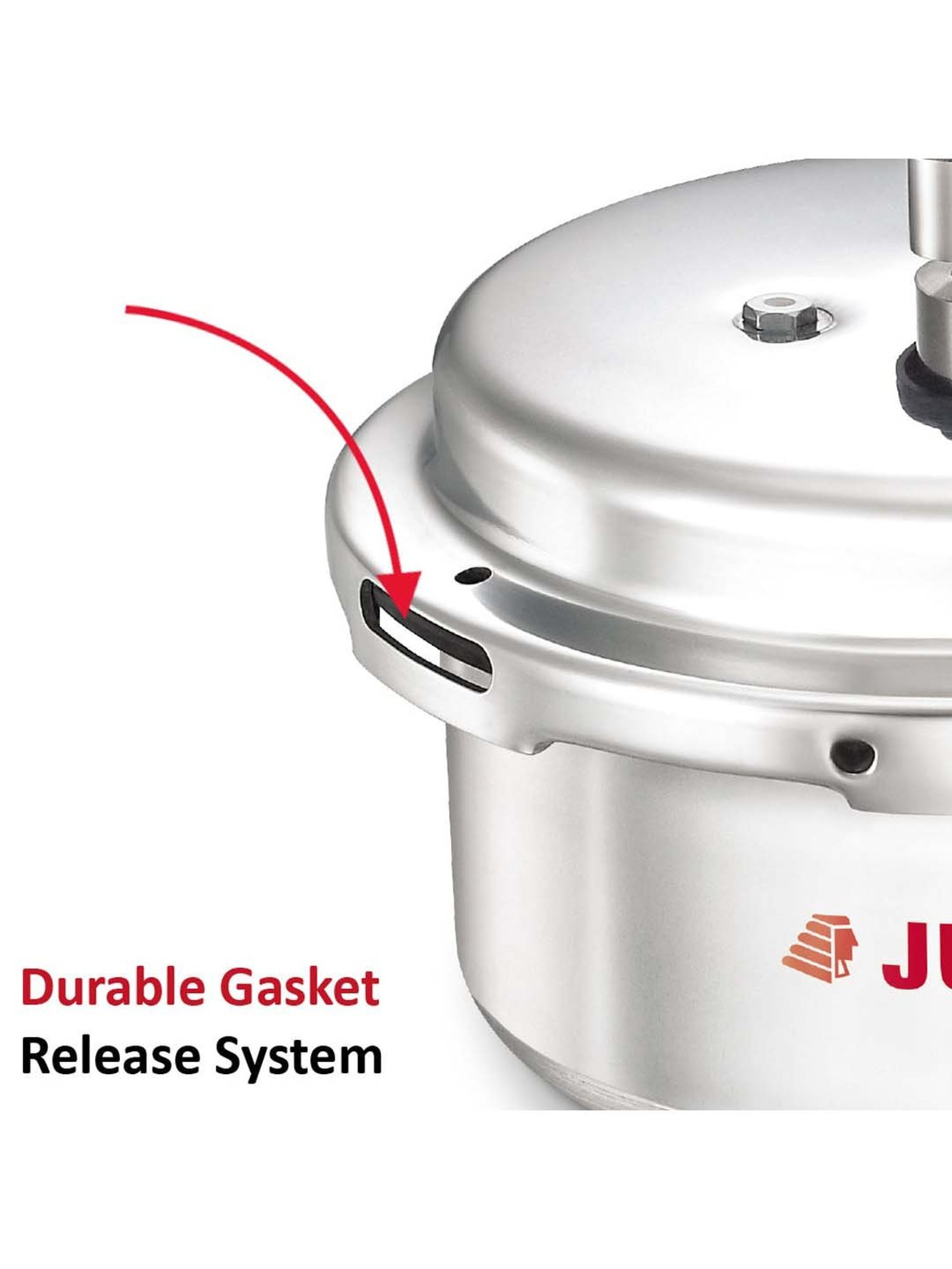 JUDGE Silver Aluminium 22 cm Non-Induction Base Outer Lid Pressure Cooker (2 L) - Set of 1