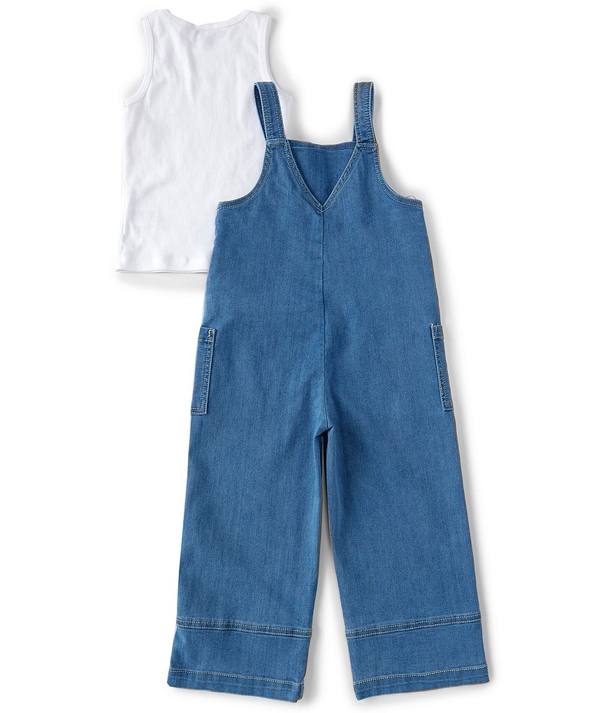 Habitual Little Girls 2T-6X Tank Top & Overall Set