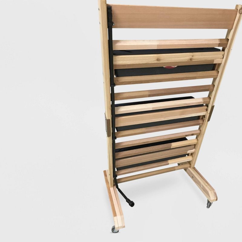 36" Rectangular Vertical Garden Planter Irrigation Slate With Casters Cedar - GRO Products