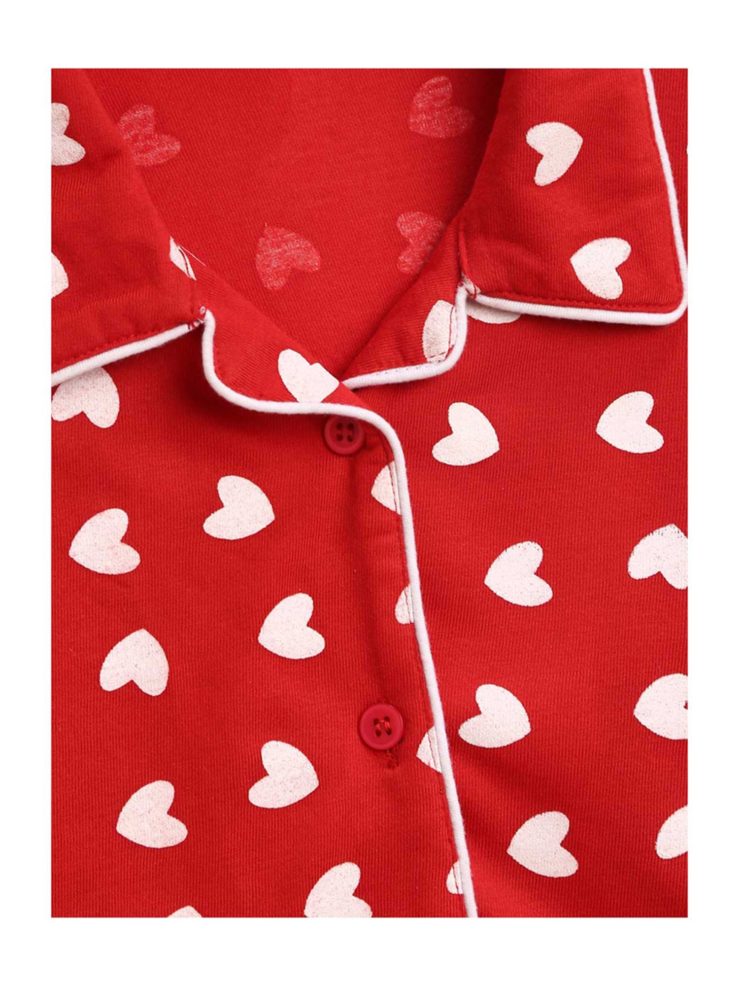 Kids Craft Red Printed Shirt with Pyjamas