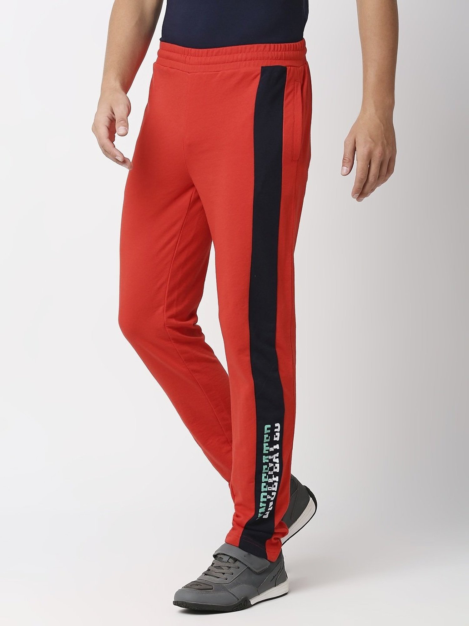 Fitz Red Clay Slim Fit Striped Trackpants