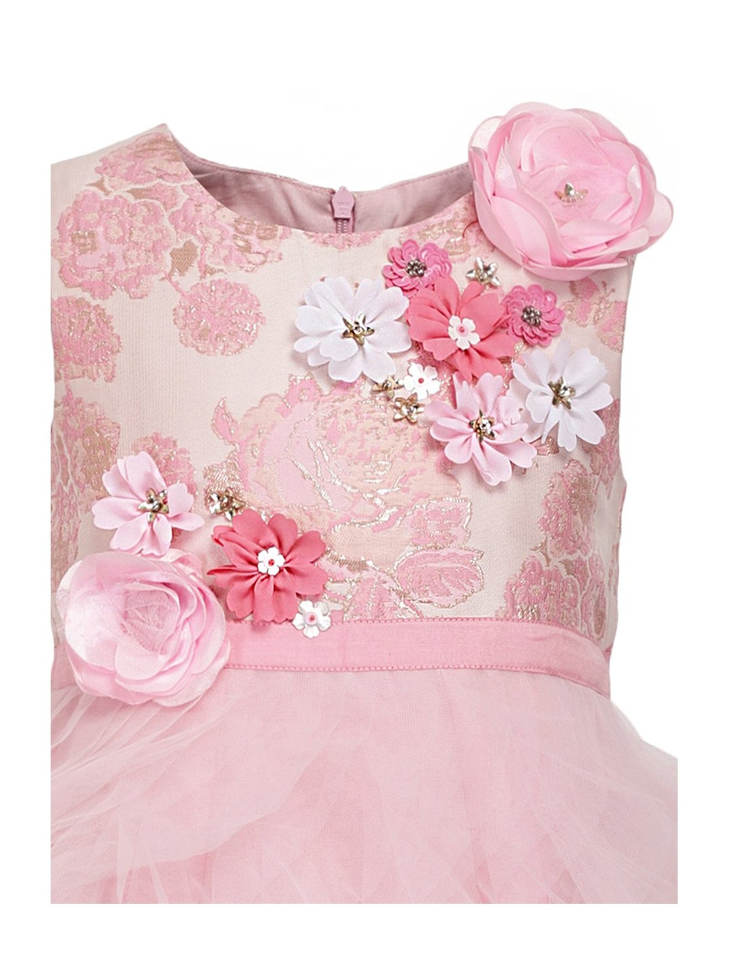 A Little Fable Kids Pink Applique Dress