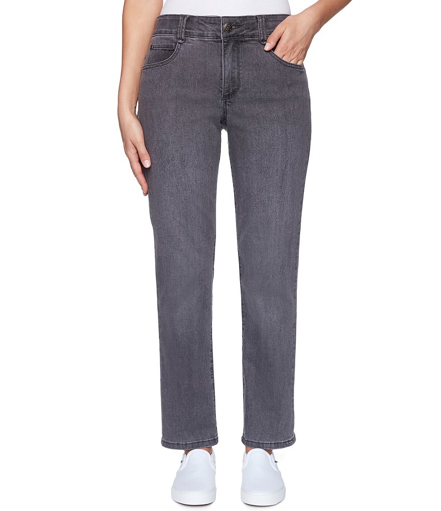 Ruby Rd. Petite Size Double Face Stretch Embellished Hem Capri Pants