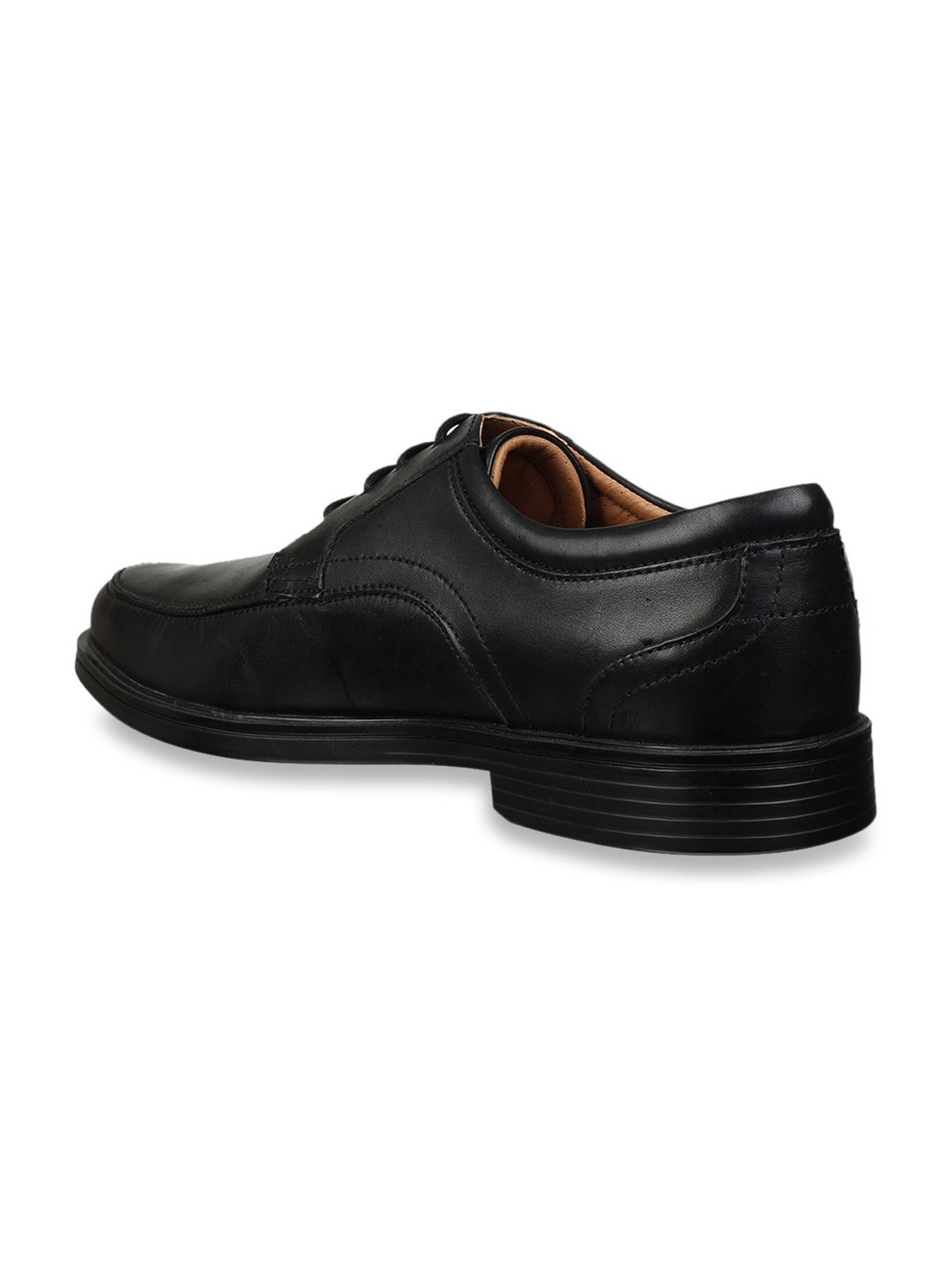 Clarks UN Aldric Park Black Derby Shoes