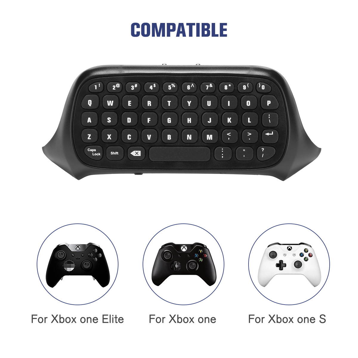 FirstPower Xbox one keyboard, megadream mini wireless game  keyboard with 3.5mm audio / headset jack and mouse function, keypad game handle for Microsoft Xbox one, Xbox one s controller and PC- 2.4