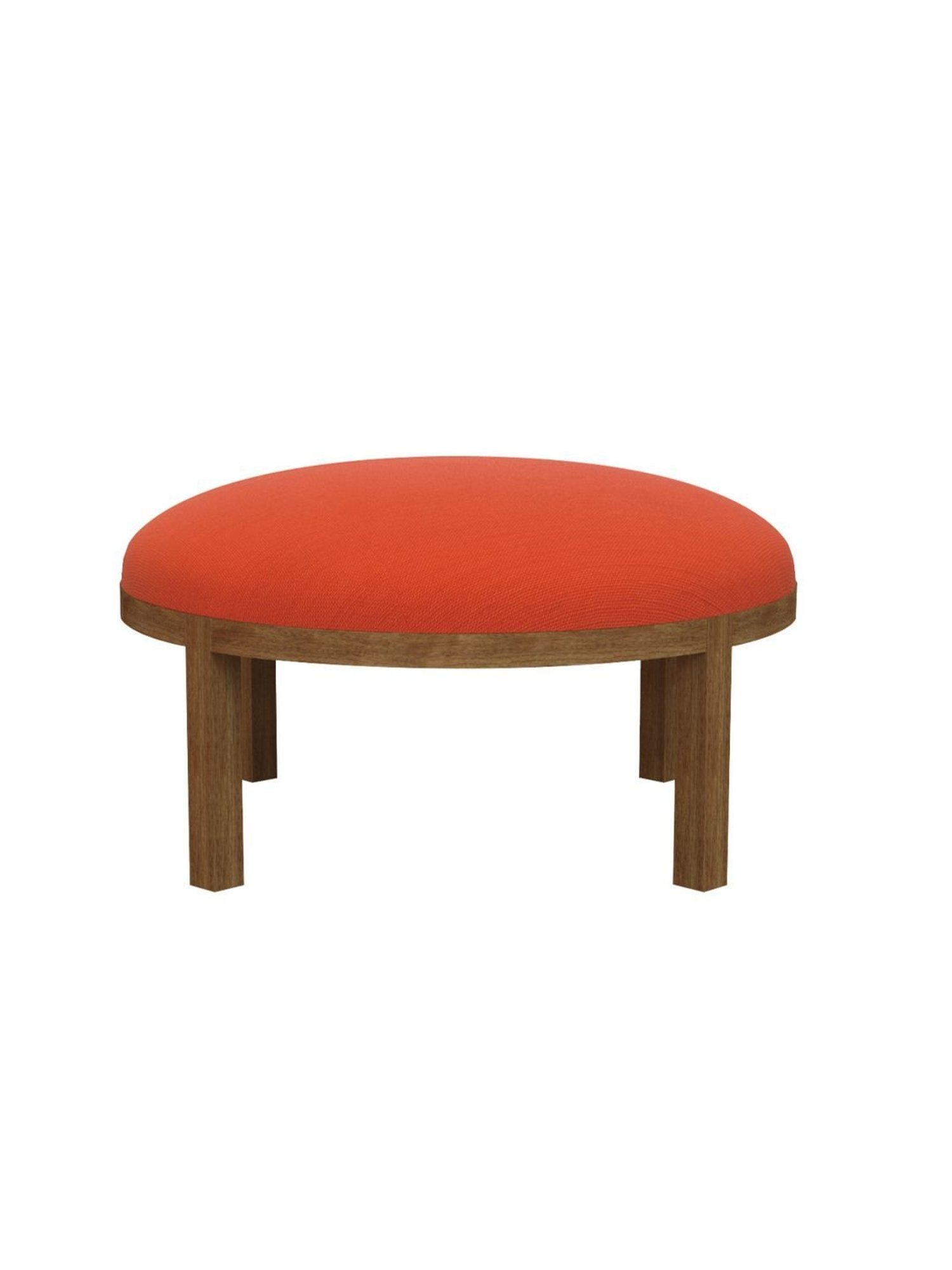 Chumbak Bohemian Carribean Coral Sheesham Wood Ottoman